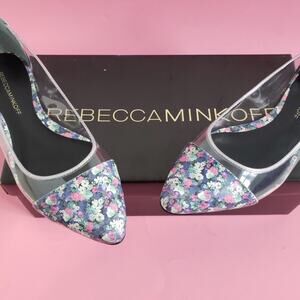 NWT Rebecca Minkoff Leather Floral Flat